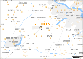map of Sand Hills
