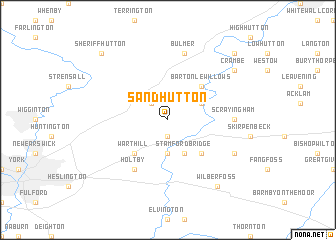 map of Sand Hutton