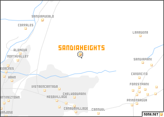 map of Sandia Heights