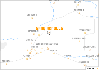 map of Sandia Knolls