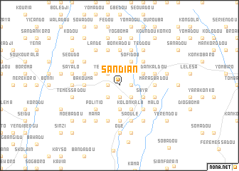 map of Sandian