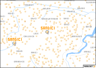 map of Sandići