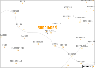 map of Sandidges