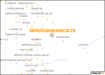 map of San Diego Huehuecalco