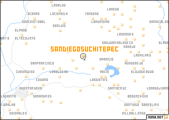 map of San Diego Suchitepec