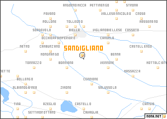 map of Sandigliano