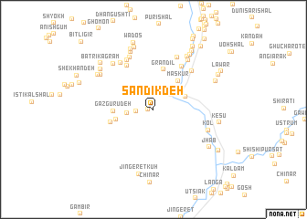 map of Sandikdeh