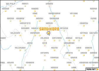 map of Sandikoro