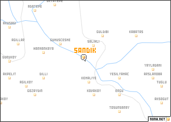 map of Sandık