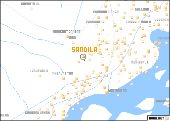 map of Sandila