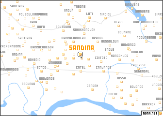 map of Sandina