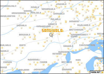 map of Sāndīwāla