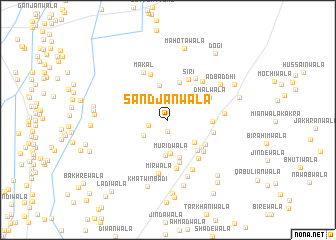 map of Sāndjānwāla