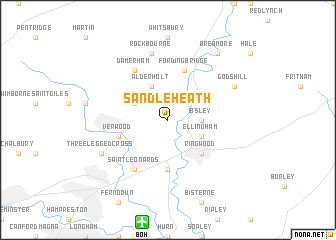 map of Sandleheath