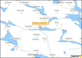 map of Sandnäset