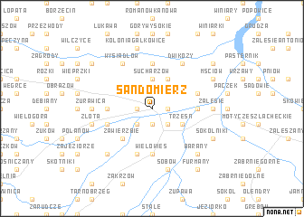 map of Sandomierz