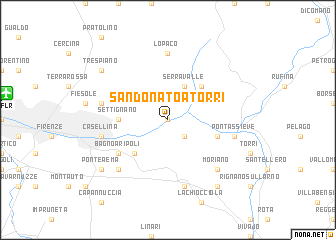 map of San Donato a Torri