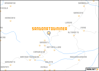 map of San Donato di Ninea