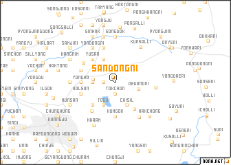 map of Sandŏng-ni