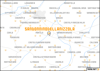 map of San Donnino della Nizzola
