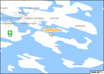 map of Sandön
