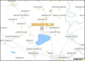 map of Sándorfalva