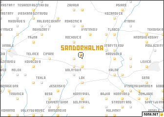 map of Sándorhalma