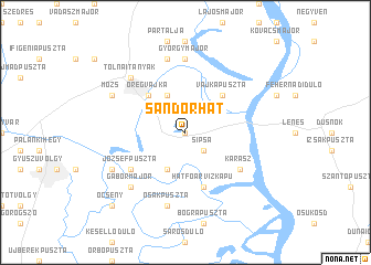 map of Sándorhát