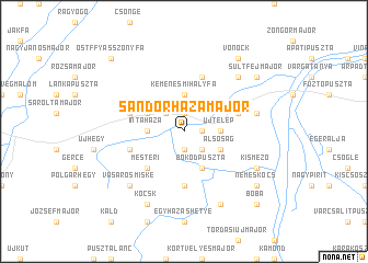 map of Sándorházamajor