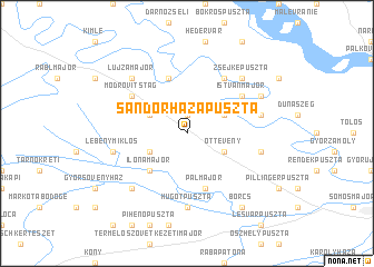 map of Sándorházapuszta