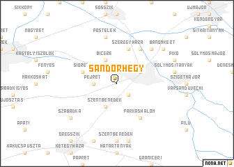 map of Sándorhegy