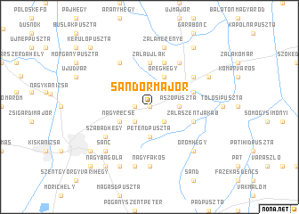 map of Sándormajor