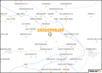 map of Sándormajor