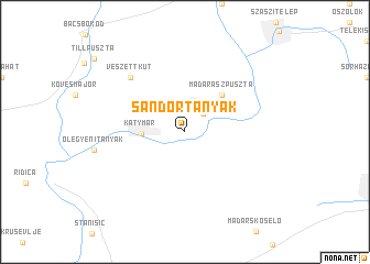 map of Sándortanyák