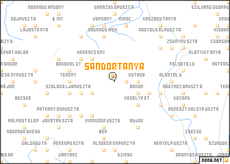 map of Sándortanya