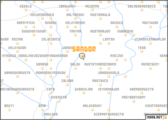 map of Šándor