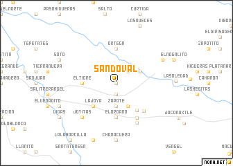 map of Sandoval