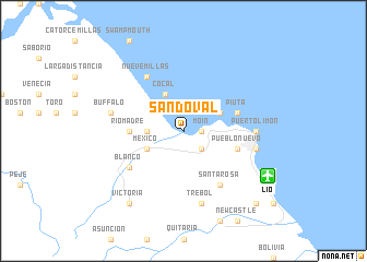 map of Sandoval
