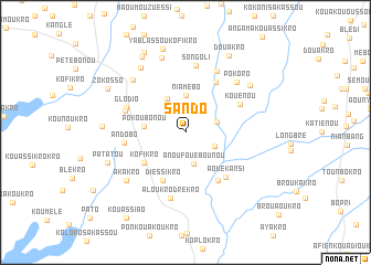 map of Sando