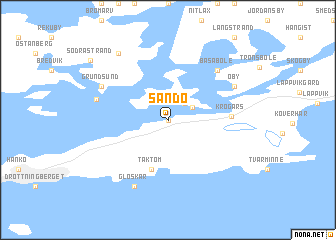 map of Sandö