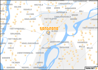 map of Sandrāna