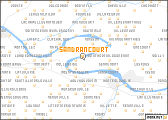 map of Sandrancourt