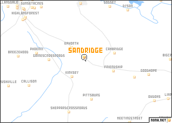 map of Sand Ridge