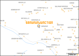 map of Sand Run Junction