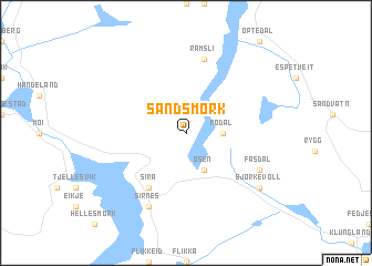 map of Sandsmork