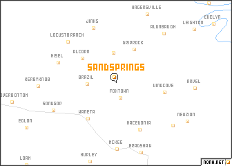 map of Sand Springs