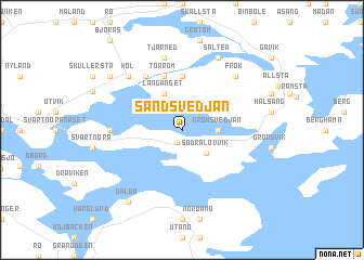 map of Sandsvedjan