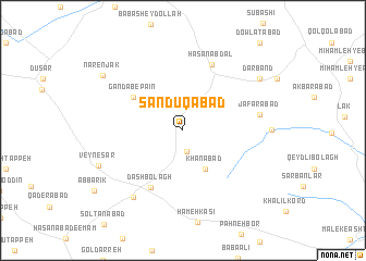 map of Şandūqābād