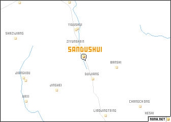 map of Sandushui