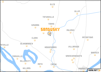 map of Sandusky